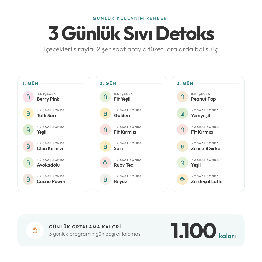 3 Günlük Sıvı Detoks