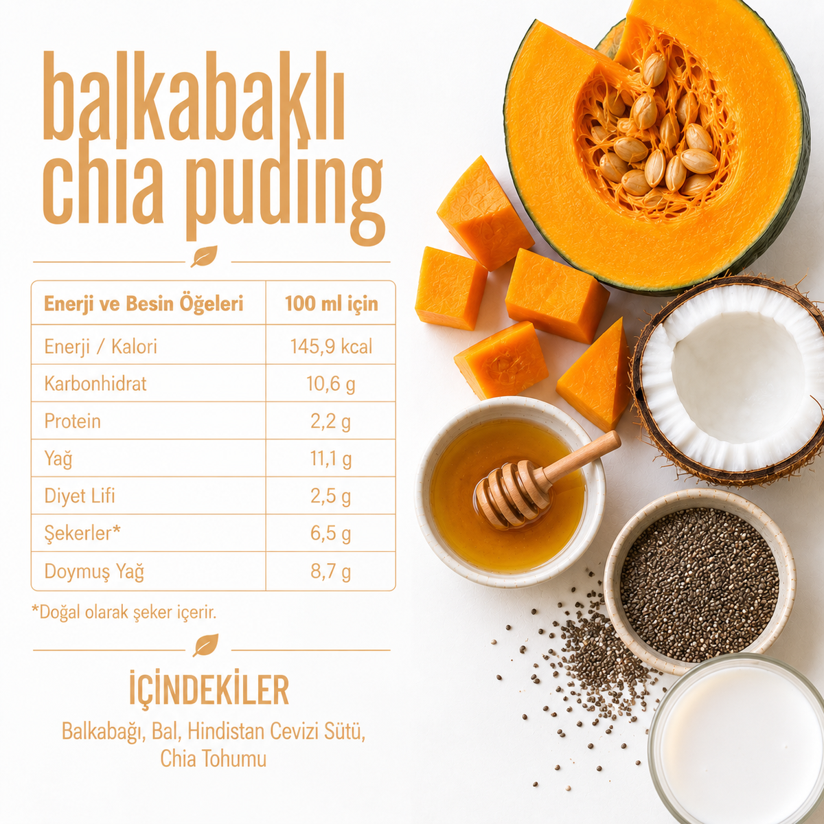 Balkabaklı Chia Puding