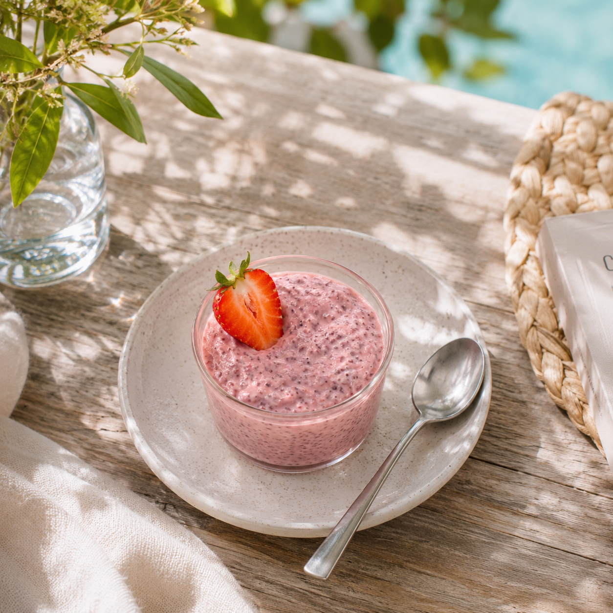 Çilekli Chia Puding