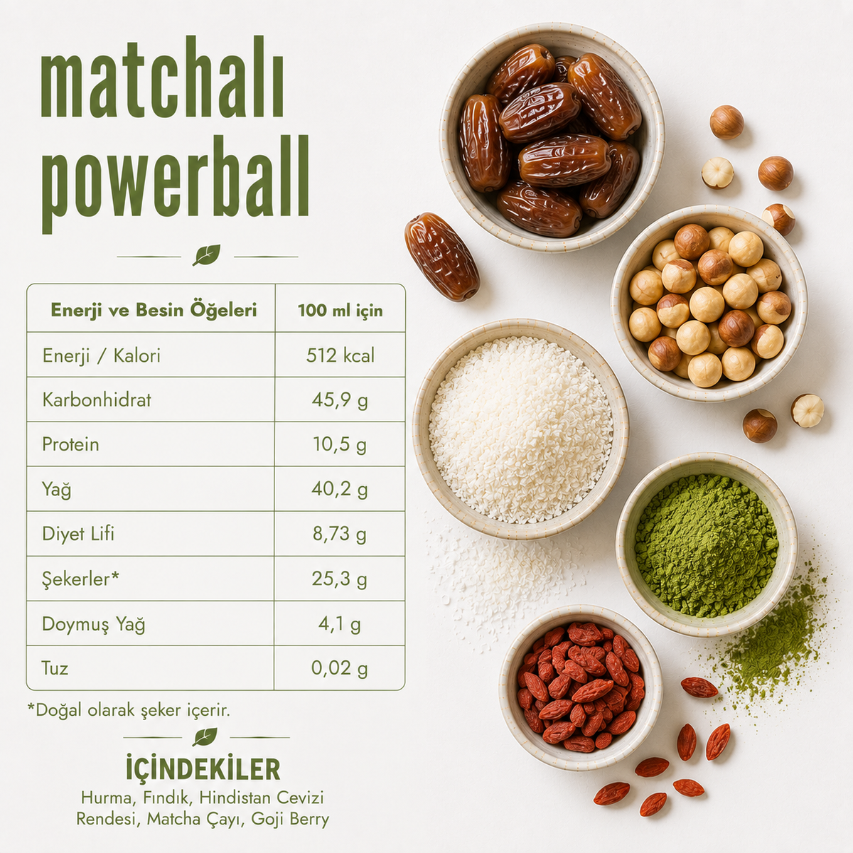 Matcha Powerball - 5'li Paket