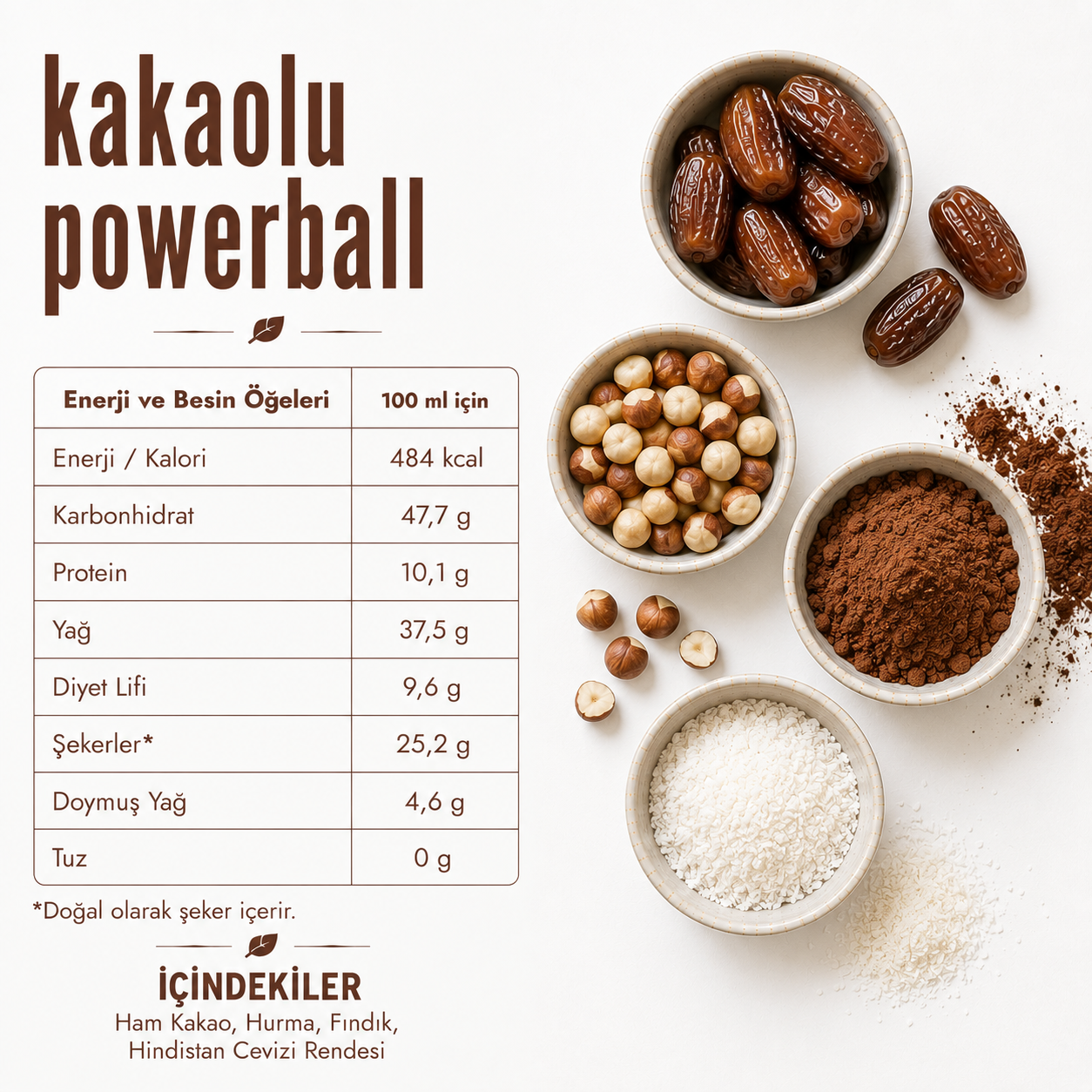 Kakaolu Powerball - 5’li Paket